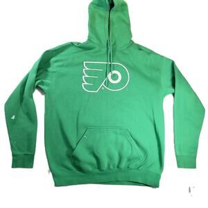 Philadelphia Flyers Fanatics St. Patrick's Day White Logo Pullover Hoodie Green